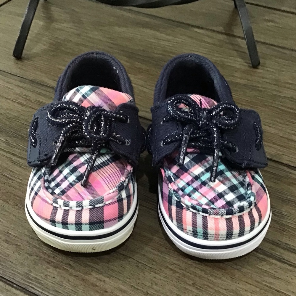Sperry Baby Girl Bluefish Crib Shoe, size 1